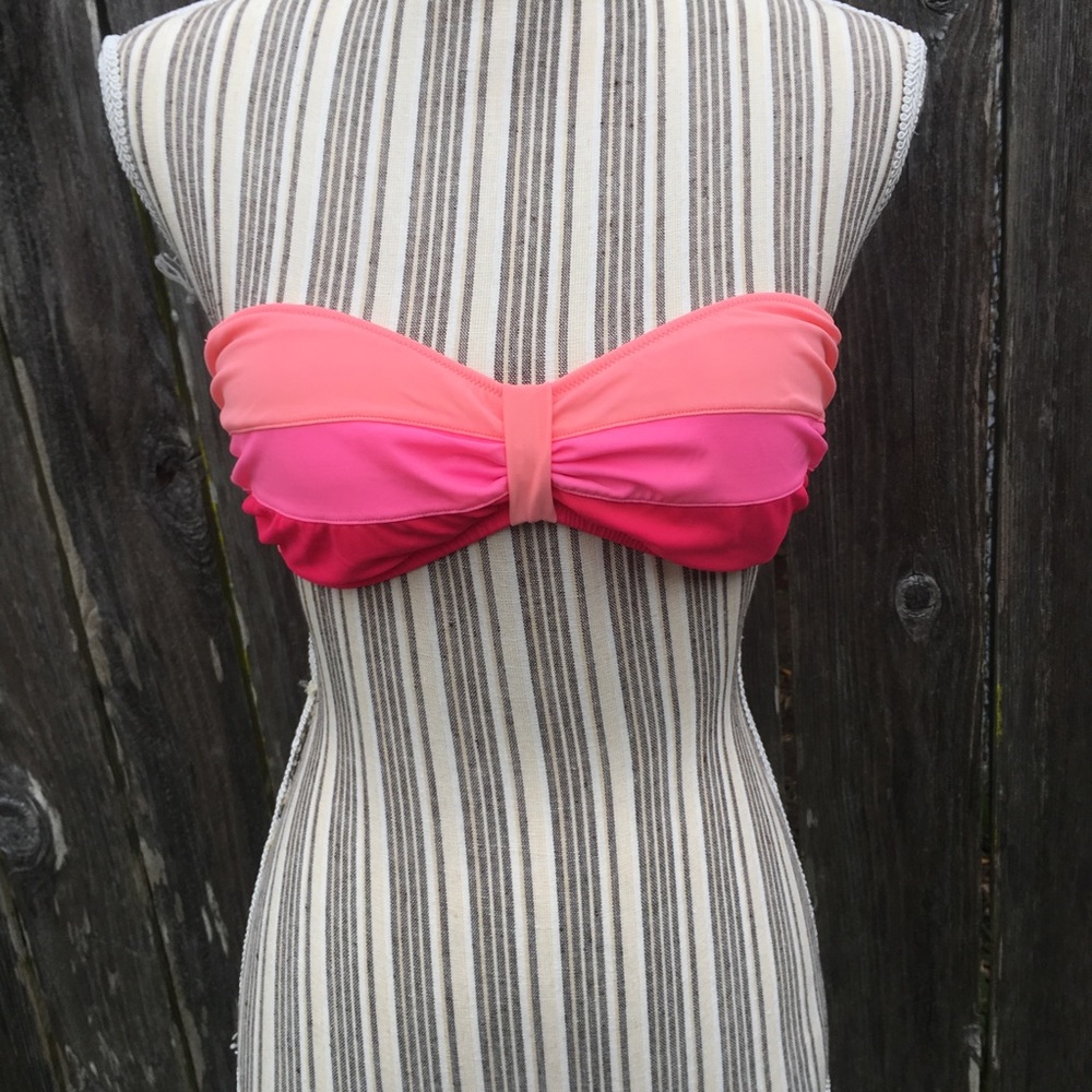PINK Victoria’s Secret Bandeau peach Bikini Top S
